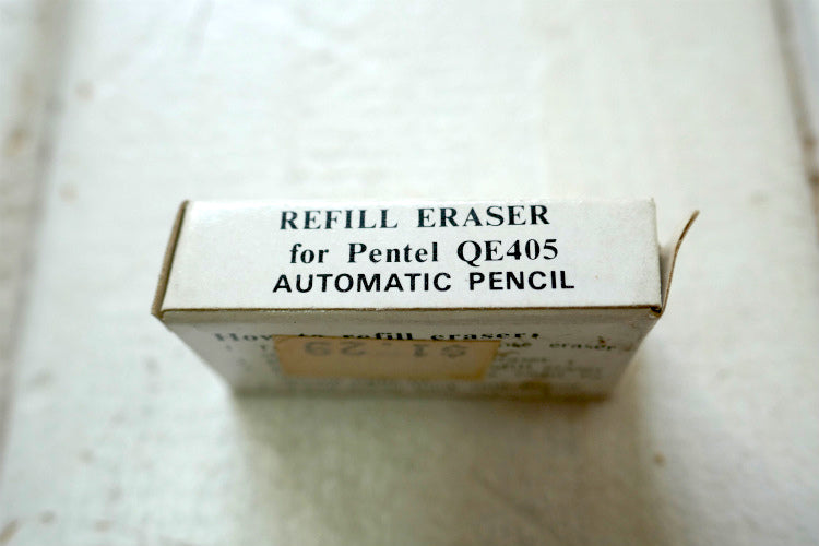 Pentel Co. QE405 ぺんてる シャープペンシル用 替え消しゴム スペア消しゴム 紙箱 パッケージ ステーショナリー USA