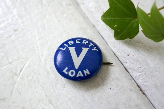 LIBERTY V LOAN ヴィンテージ 缶バッジ 1930~1940s USA 第二次世界大戦 WWII デッドストックビンテージファッション