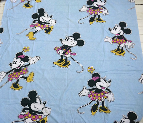 ミニーマウス  ディズニー デニム 水玉ドレス ハイヒール ヴィンテージ ユーズドシーツ(ボックスタイプ) USA