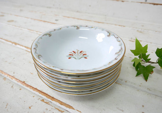 オールドノリタケ NORITAKE CHINA JAPAN 5435 セラミック ヴィンテージ サービングボウル 6皿セット 里帰り品 サラダボウル 小皿