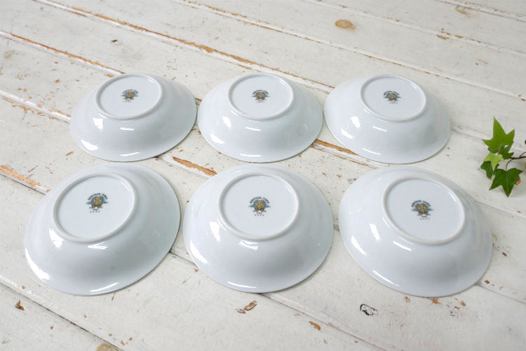 オールドノリタケ NORITAKE CHINA JAPAN 5435 セラミック ヴィンテージ サービングボウル 6皿セット　里帰り品 　サラダボウル　小皿