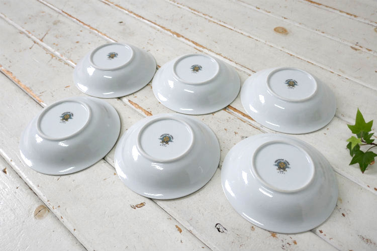 オールドノリタケ NORITAKE CHINA JAPAN 5435 セラミック ヴィンテージ サービングボウル 6皿セット　里帰り品 　サラダボウル　小皿