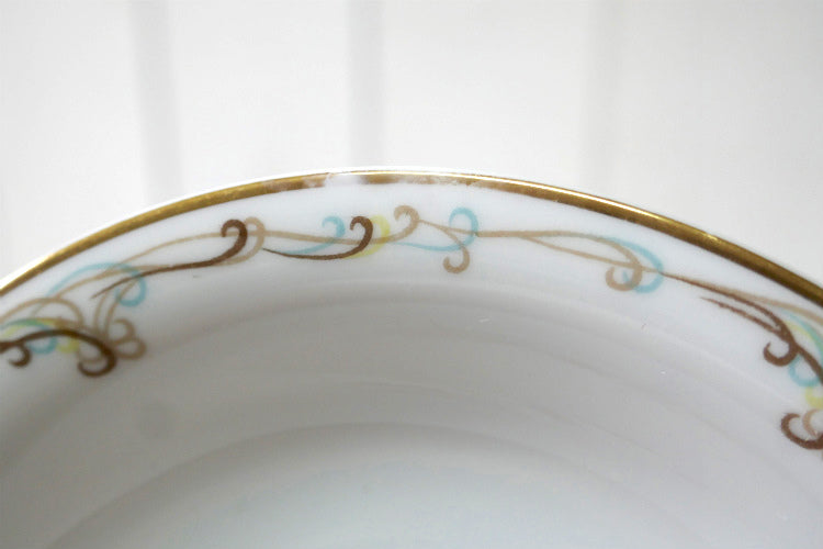 オールドノリタケ NORITAKE CHINA JAPAN 5435 セラミック ヴィンテージ サービングボウル 6皿セット　里帰り品 　サラダボウル　小皿