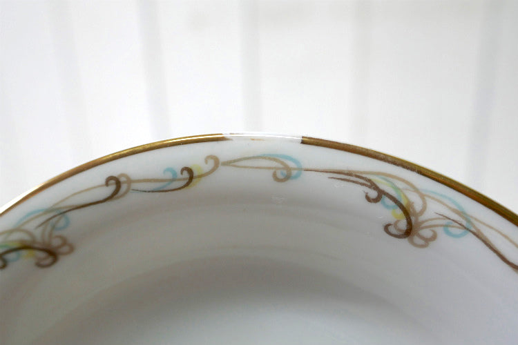 オールドノリタケ NORITAKE CHINA JAPAN 5435 セラミック ヴィンテージ サービングボウル 6皿セット　里帰り品 　サラダボウル　小皿