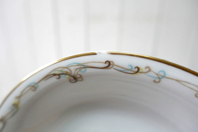 オールドノリタケ NORITAKE CHINA JAPAN 5435 セラミック ヴィンテージ サービングボウル 6皿セット　里帰り品 　サラダボウル　小皿