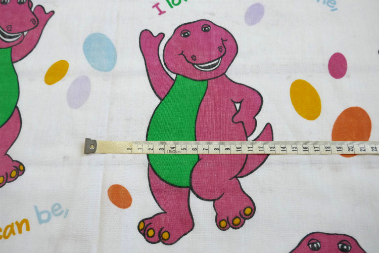 Barney & Friends バーニー&フレンズ 恐竜柄 ユーズドシーツ キャラクターシーツ(フラットタイプ) USA
