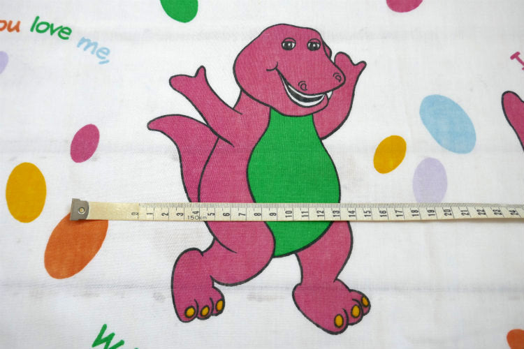 Barney & Friends バーニー&フレンズ 恐竜柄 ユーズドシーツ キャラクターシーツ(フラットタイプ) USA