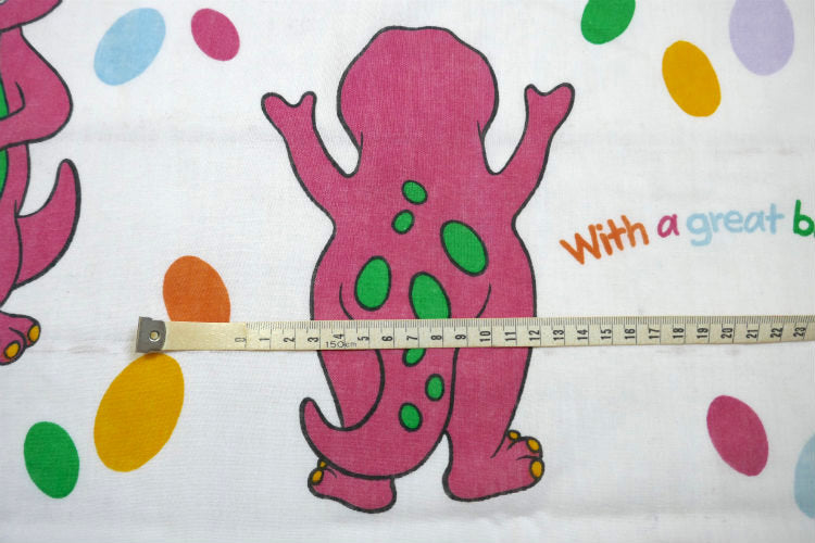 Barney & Friends バーニー&フレンズ 恐竜柄 ユーズドシーツ キャラクターシーツ(フラットタイプ) USA