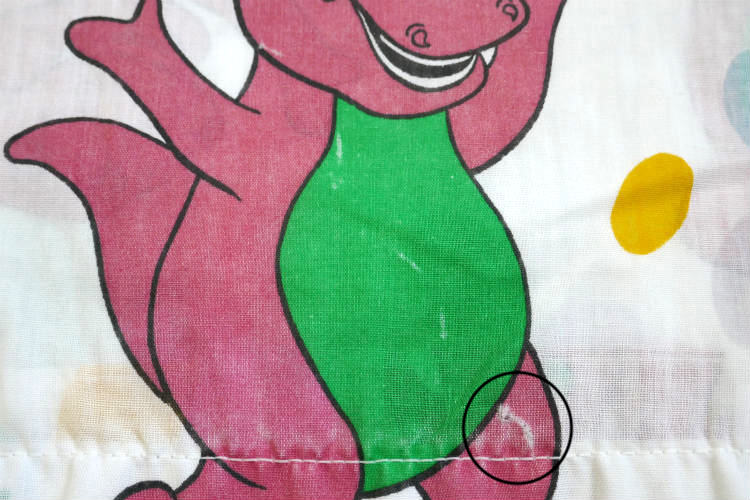 Barney & Friends バーニー&フレンズ 恐竜柄 ユーズドシーツ キャラクターシーツ(フラットタイプ) USA