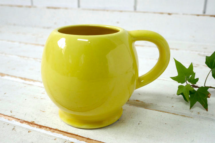 McCoy マッコイ スマイル スマイリー イエロー 陶器製 70's ヴィンテージ マグカップ 食器 USA
