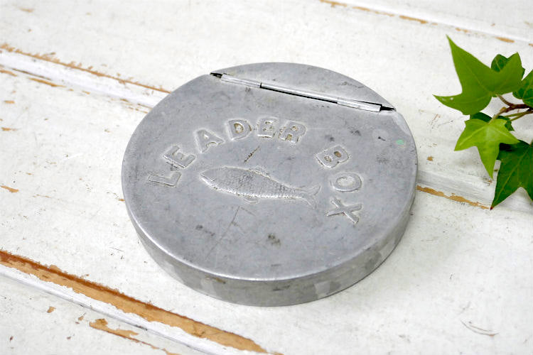 LEADER BOX アルミ製 ヴィンテージ ケース ルアー&フライ フィッシング 釣り道具 USA タックルボックス