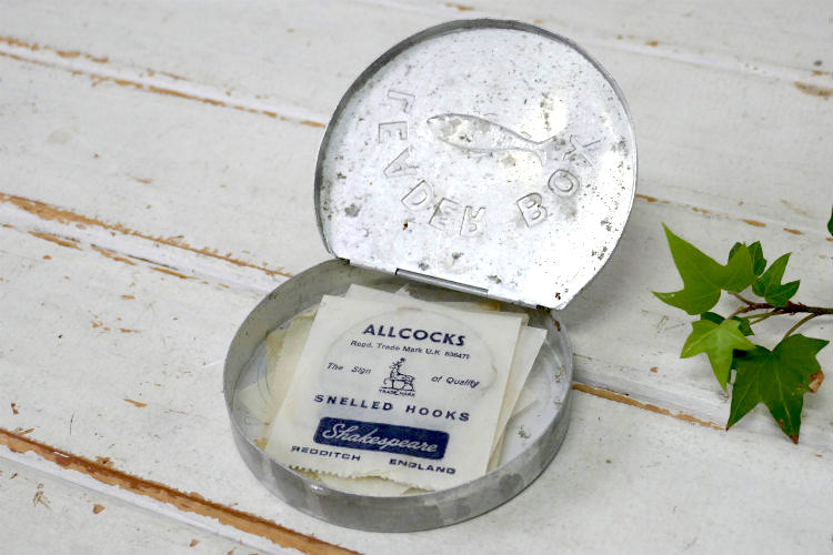 LEADER BOX アルミ製 ヴィンテージ ケース ルアー&フライ フィッシング 釣り道具 USA タックルボックス