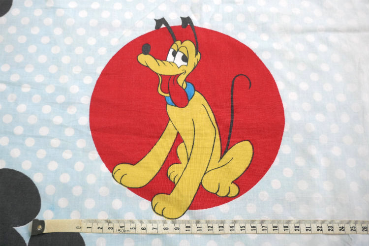 ミッキー&フレンズ 水玉 ダンス柄 ヴィンテージ ユーズドシーツ ベッドシーツ(ボックスタイプ) USA