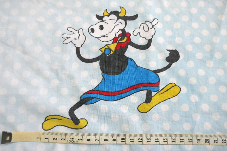 ミッキー&フレンズ 水玉 ダンス柄 ヴィンテージ ユーズドシーツ ベッドシーツ(ボックスタイプ) USA