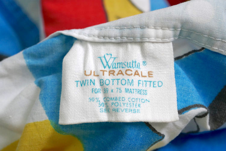 ミッキー&フレンズ 水玉 ダンス柄 ヴィンテージ ユーズドシーツ ベッドシーツ(ボックスタイプ) USA