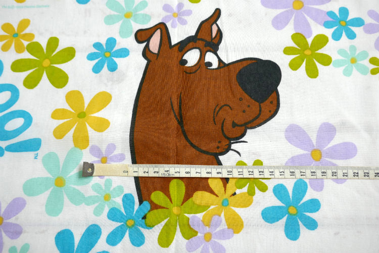 スクービードゥー クルッパー 犬 カラフル 花柄 フラワー アニメ ヴィンテージ ユーズドシーツ(フラットタイプ) USA