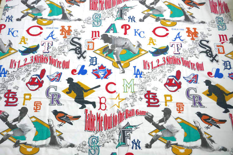 MLB メジャーリーグ 野球 チームロゴ バッター ユーズドシーツ ベッドシーツ フラットタイプ USA