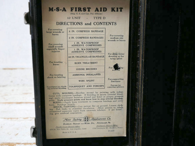 US Government アメリカ政府 wwⅡ 第二次世界大戦 メタル製 ステンシル ヴィンテージ 救急箱 ファーストエイド USA