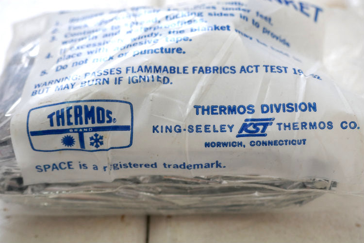 THERMOS サーモス Space Brand 70's デッドストック ヴィンテージ アルミブランケット 防災 キャンプ アウトドア USA
