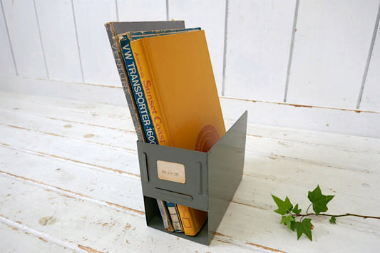 HFS TNT インダストリアル USA 工業系 メタル製 ヴィンテージ 引き出し ブックスタンド 本立て