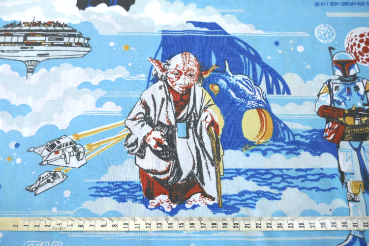 STAR WARS スターウォーズ Empire Strikes Back アメコミ ダースベイダー ヨーダ C-3PO R2-D2 70's ヴィンテージ ユーズドシーツ (フラットタイプ) USA