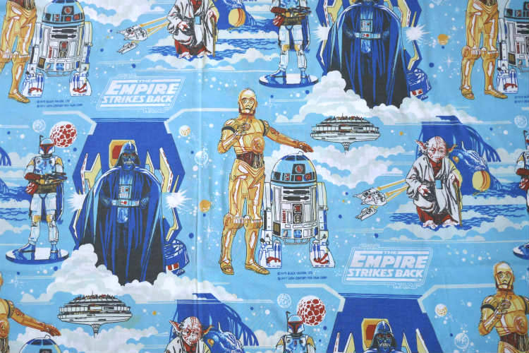 STAR WARS スターウォーズ Empire Strikes Back アメコミ ダースベイダー ヨーダ C-3PO R2-D2 70's ヴィンテージ ユーズドシーツ (フラットタイプ) USA