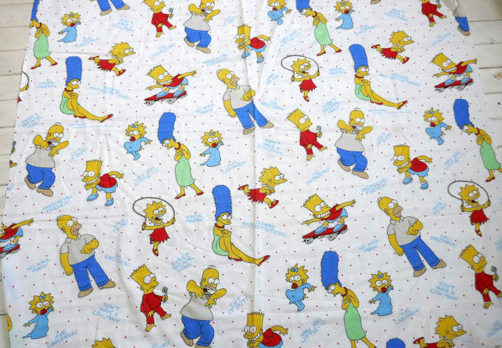 The Simpsons シンプソンズ  アメコミ ホーマー バート キャラクター ヴィンテージ ユーズドシーツ (ボックスタイプ) USA