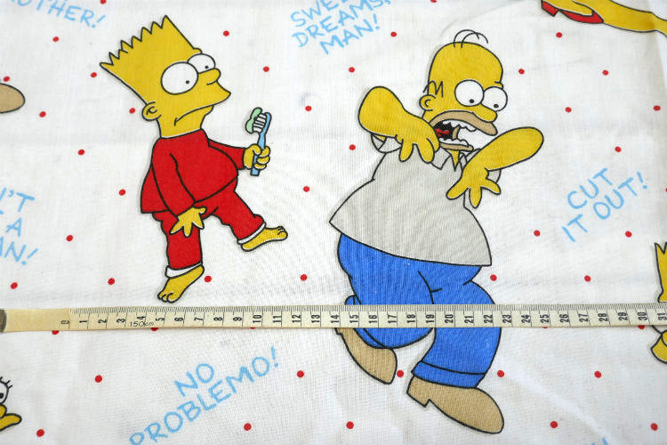 The Simpsons シンプソンズ  アメコミ ホーマー バート キャラクター ヴィンテージ ユーズドシーツ (ボックスタイプ) USA