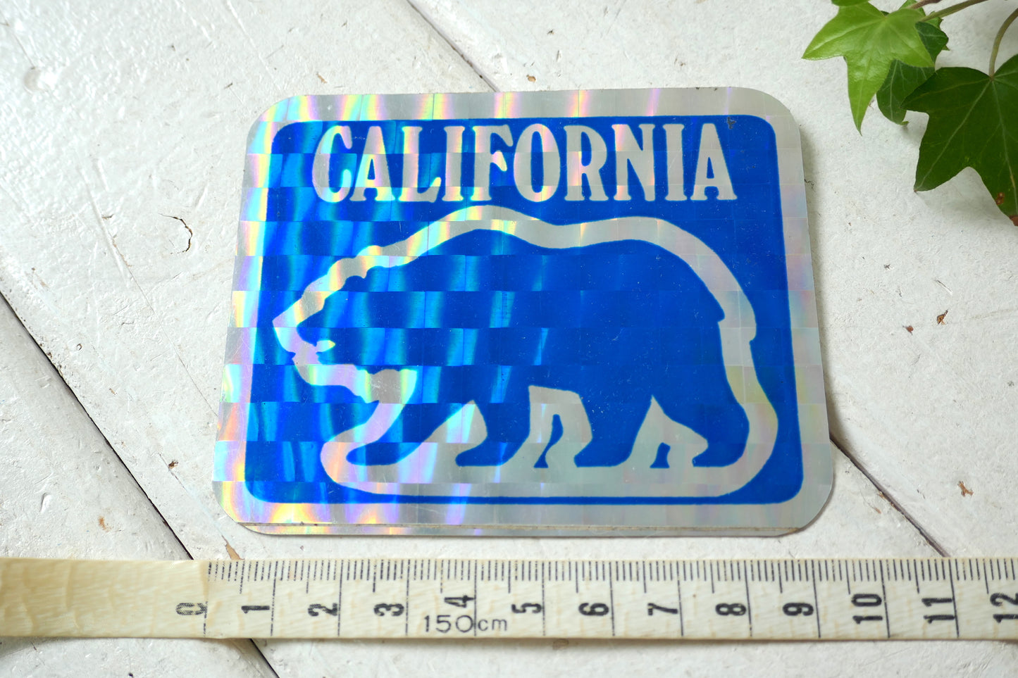 CALIFORNIA カリフォルニア グリズリー ビンテージ ラメ ピカピカ 青 ブルー シルバー ステッカー