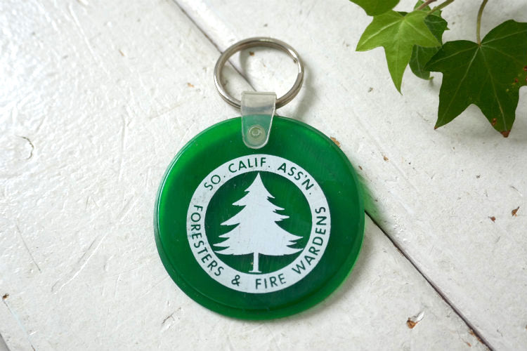 南カリフォルニア森林火災監視員協会 FORESTERS &FIRE WARDENS ヴィンテージ デッドストック キーホルダー USA