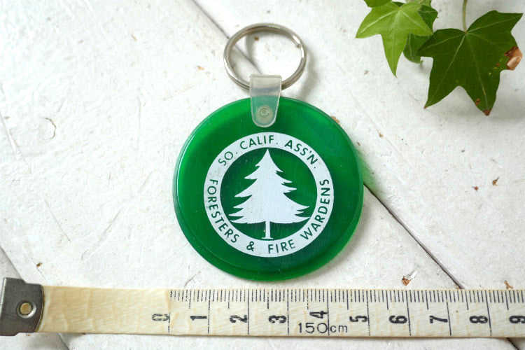 南カリフォルニア森林火災監視員協会 FORESTERS &FIRE WARDENS ヴィンテージ デッドストック キーホルダー USA