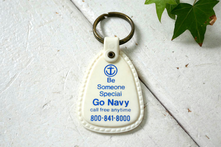 Be Someone Special Go Navy ミリタリー アメリカ海軍 ヴィンテージ デッドストック キーホルダー USA