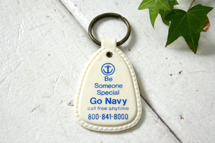 Be Someone Special Go Navy ミリタリー アメリカ海軍 ヴィンテージ デッドストック キーホルダー USA