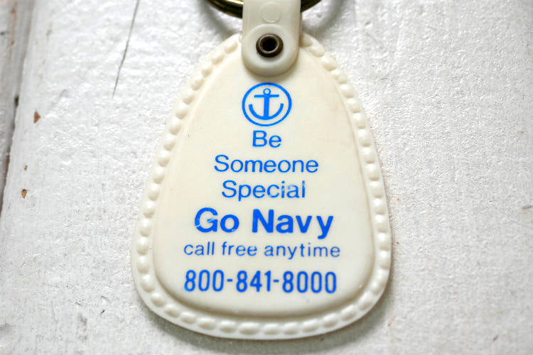 Be Someone Special Go Navy ミリタリー アメリカ海軍 ヴィンテージ デッドストック キーホルダー USA