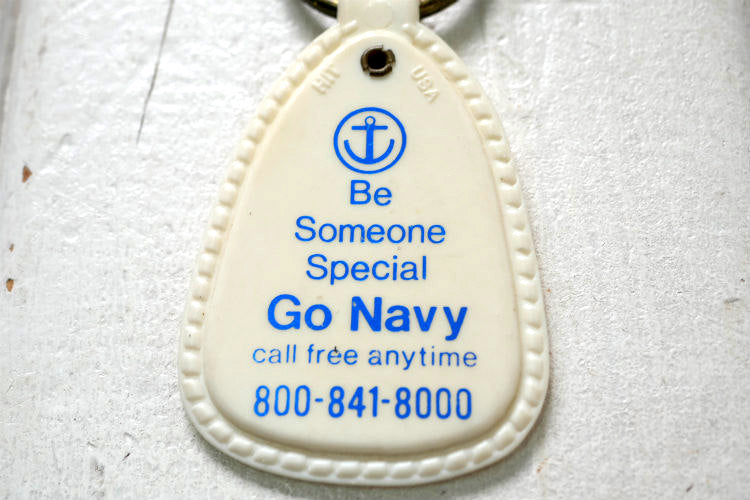 Be Someone Special Go Navy ミリタリー アメリカ海軍 ヴィンテージ デッドストック キーホルダー USA
