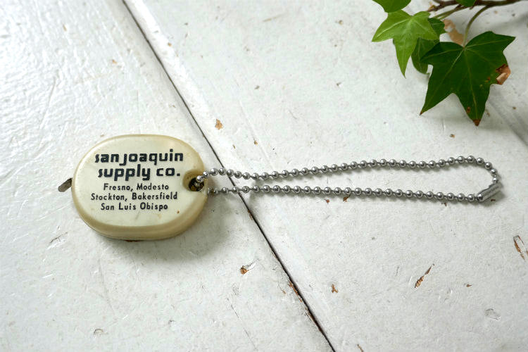 KNAPP San Joaquin Supply Co アドバタイジング カリフォルニア  ヴィンテージ デッドストック メジャー付き キーホルダー