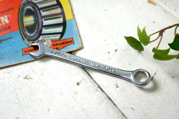 クラフトマン 1/4 CRAFTSMAN-V- 9/32 ヴィンテージ USA レンチ 工具 スパナ コンビネーションレンチ