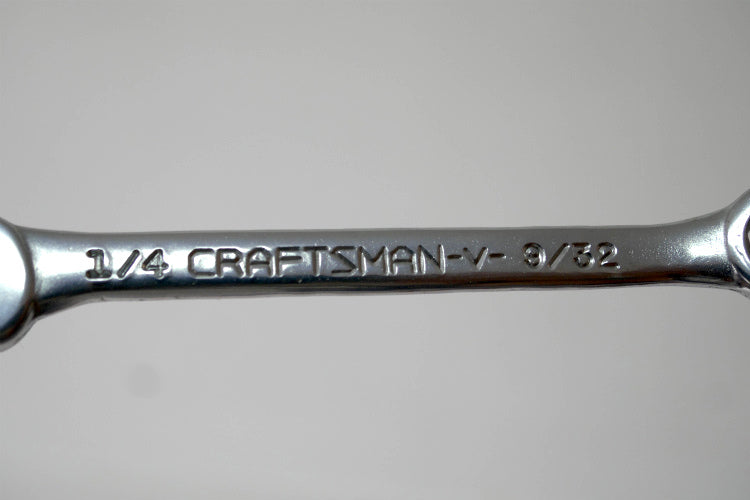 クラフトマン 1/4 CRAFTSMAN-V- 9/32 ヴィンテージ USA レンチ 工具 スパナ コンビネーションレンチ