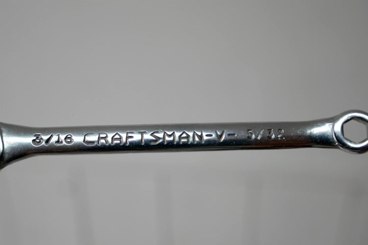 3/16 CRAFTSMAN-V- 5/32 クラフトマン USA ヴィンテージ レンチ スパナ 工具 コンビネーションレンチ