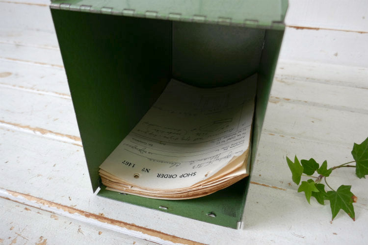 310 685835 グリーンメタル製 ヴィンテージ 書類ケース ファイルケース USA インダストリアル