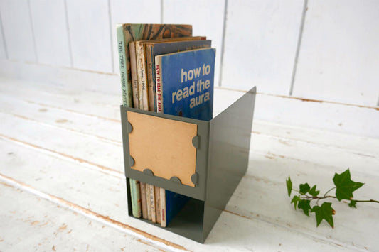 USA インダストリアル 工業系 メタル製 ヴィンテージ 引き出し ブックスタンド 本立て 文房具 オフィス雑貨