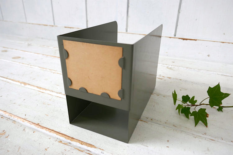 USA インダストリアル 工業系 メタル製 ヴィンテージ 引き出し ブックスタンド 本立て 文房具 オフィス雑貨