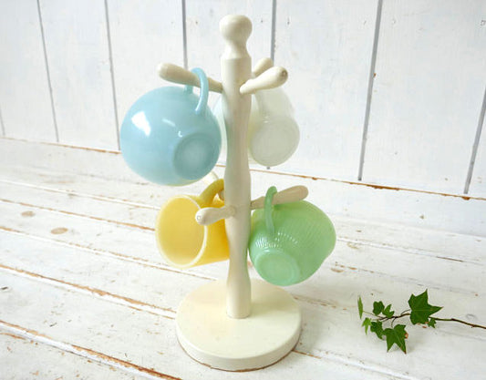 北欧 スウェーデン SWEDEN 木製 アイボリー ヴィンテージ マグカップホッルダー カップホルダー マグツリー