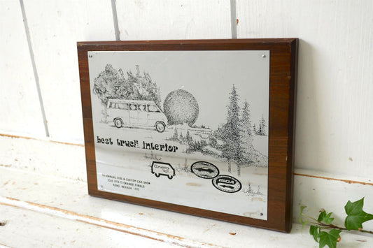 ISCA Rod & Custom Car Show アメ車 カーショー 70's ヴィンテージ トロフィー オブジェ 壁飾りミラー USA カスタムカー