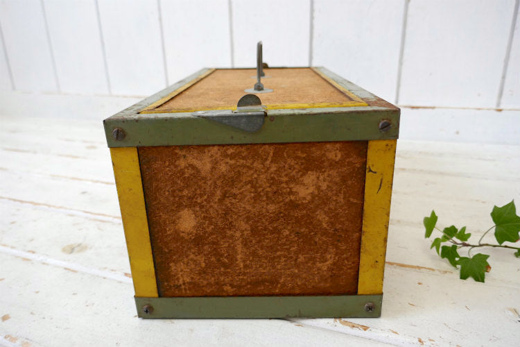 OBERLIN Bait Canteen 60's フィッシング コルク×メタル製 ヴィンテージ ベイトボックス 釣り道具 餌入れ タックルボックス 釣り道具 USA