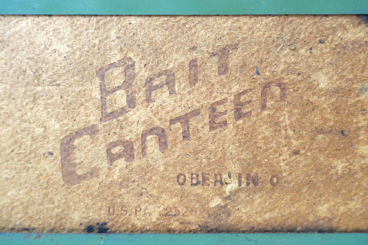 OBERLIN Bait Canteen 60's フィッシング コルク×メタル製 ヴィンテージ ベイトボックス 釣り道具 餌入れ タックルボックス 釣り道具 USA