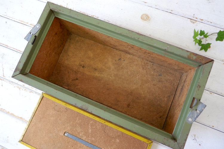 OBERLIN Bait Canteen 60's フィッシング コルク×メタル製 ヴィンテージ ベイトボックス 釣り道具 餌入れ タックルボックス 釣り道具 USA