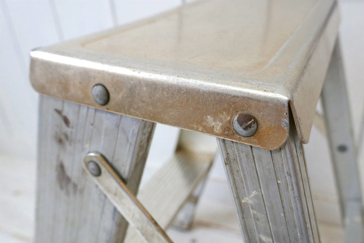 アメリカンビンテージ  アルミ製 ヴィンテージ ステップラダー 脚立 ガレージ ガーデニング USA