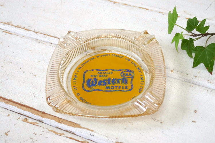 THE BEST Western MOTELS ベストウェスタン モーテル 1950's USA アドバタイジング ヴィンテージ 灰皿 アシュトレイ