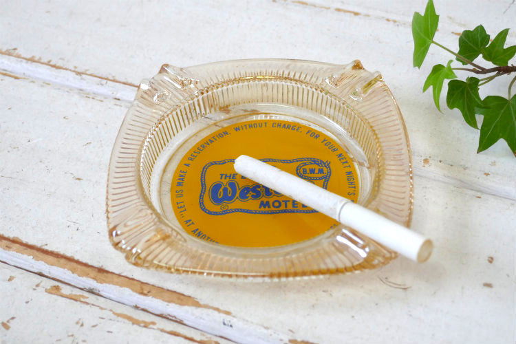 THE BEST Western MOTELS ベストウェスタン モーテル 1950's USA アドバタイジング ヴィンテージ 灰皿 アシュトレイ